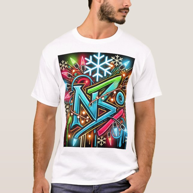 Neon Navidades Lights Camiseta (Anverso)