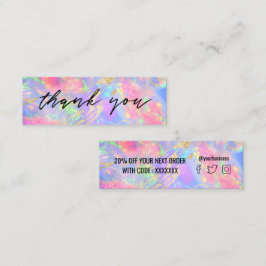 neon opal backal mini tarjeta de negocios