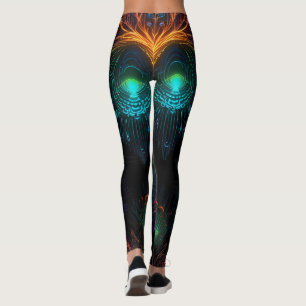 Neon Peacock Elegance Leggings