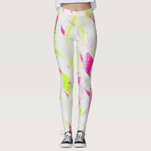 Neon Pop Chaos Leggings - Audaz Resumen Vib Callej