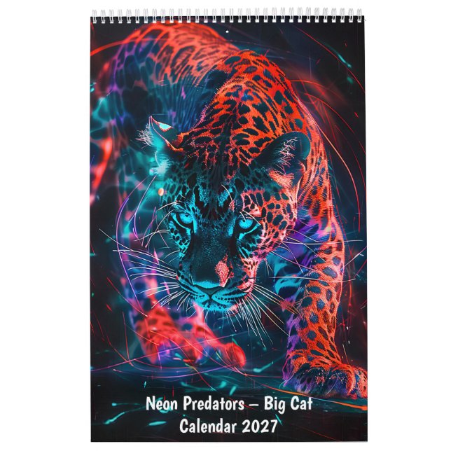 Neon Predators – Calendario de Grandes Felinos (Tapa)