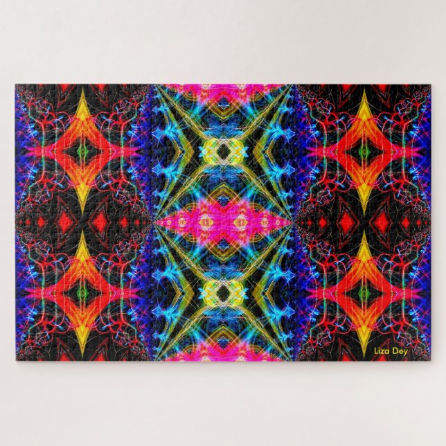 Neon Psychedelic Jigsaw Puzzle 1 (Horizontal)