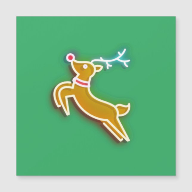 Neon Reindeer Magnet (Anverso)