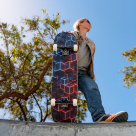 Neon Skateboard - Medianoche Azul Marino Carmesí C