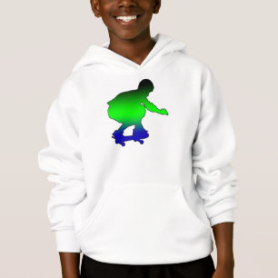 Neon skateboarder boys hoodie