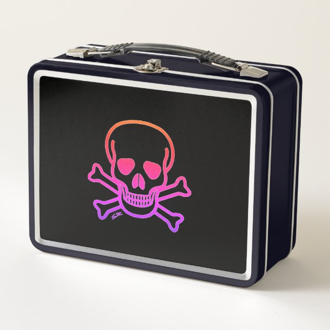 Neon Skull black lunbox (Anverso)