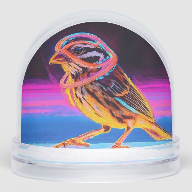 Neon Sparrow with Glowing Accents (Anverso)