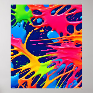 Neon Splatter: Resumen del arte vibrante