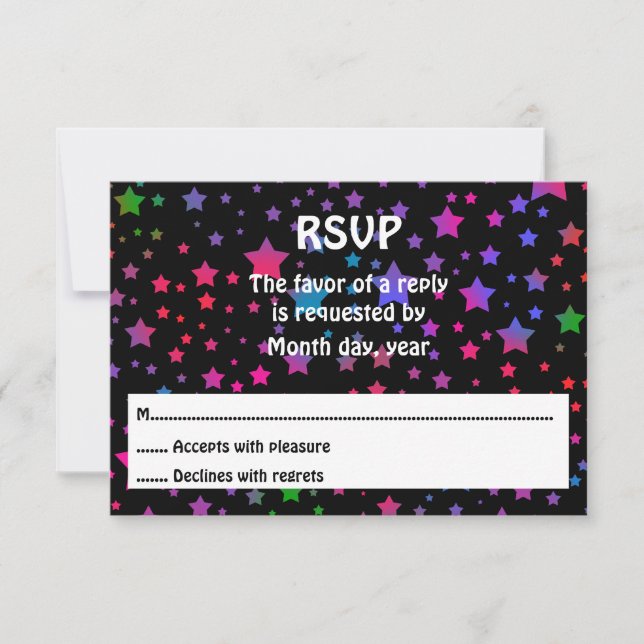 Neon Stars RSVP (Anverso)