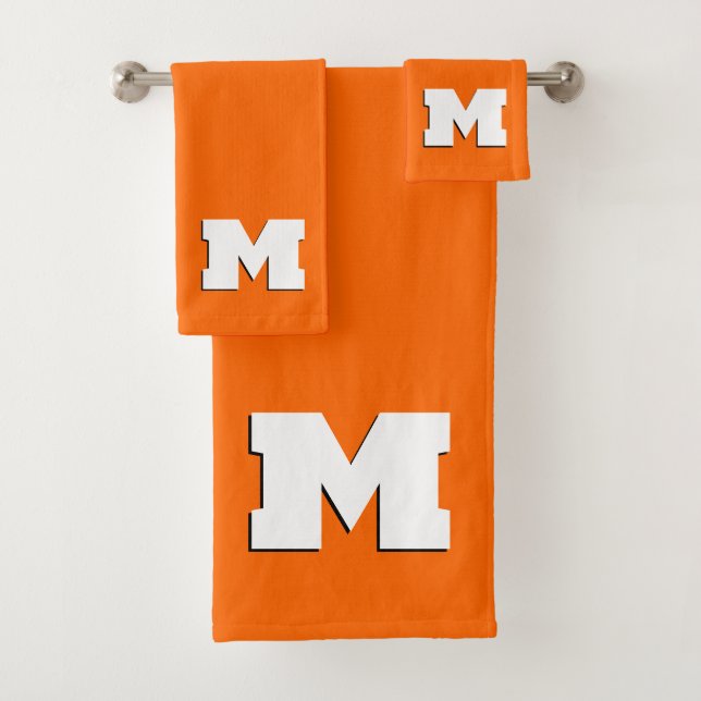 Neon Sunset Naranja y White 3D Big Modern Inicial (In situ)