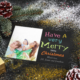 Neon Tiene Una Pequeña Tarjeta De Fotos De Navidad
