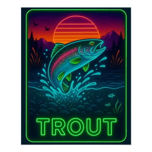Neon Trout Poster (Anverso)