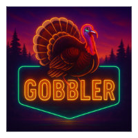 Neon Turkey Poster