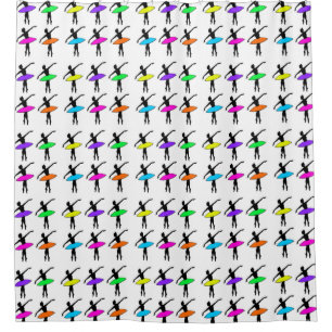 Neon Tutu Ballerina Ballet Dance Shower Cortina