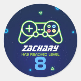 Neon Video Game Arcade Pegatina de la fiesta de cu