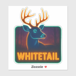 Neon Whitetail Vinyl Pegatina