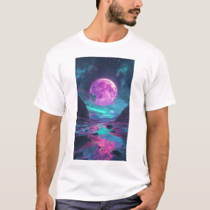 Neon Winter Nature Trippy Camiseta Gráfica Moose