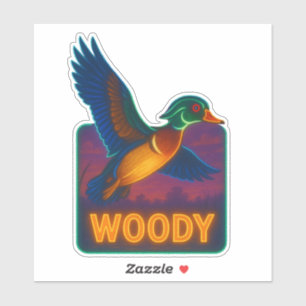 Neon Wood Duck Pegatina