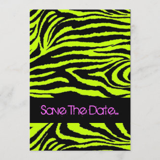 Neon Zebra Sweet 16 Invitación