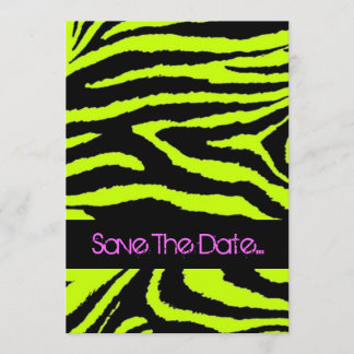Neon Zebra Sweet 16 Invitación