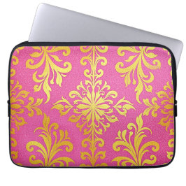Neoprene Purpurina de oro Funda portátil rosa