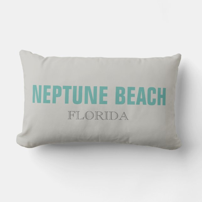 Neptune Beach Florida Beach Cojín decorativo (Anverso)