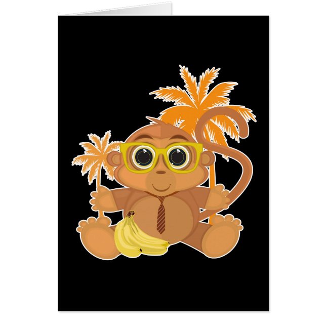 Nerd de mono - Negro (Frente)