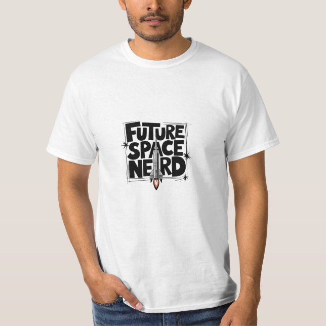 Nerd del espacio futuro - Diseño de camisetas (Anverso)