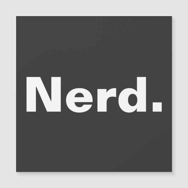 Nerd una palabra minimalismo de texto blanco diseñ (Anverso)