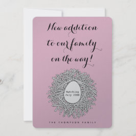 Nest Monograma Niña Embarazo Invitación