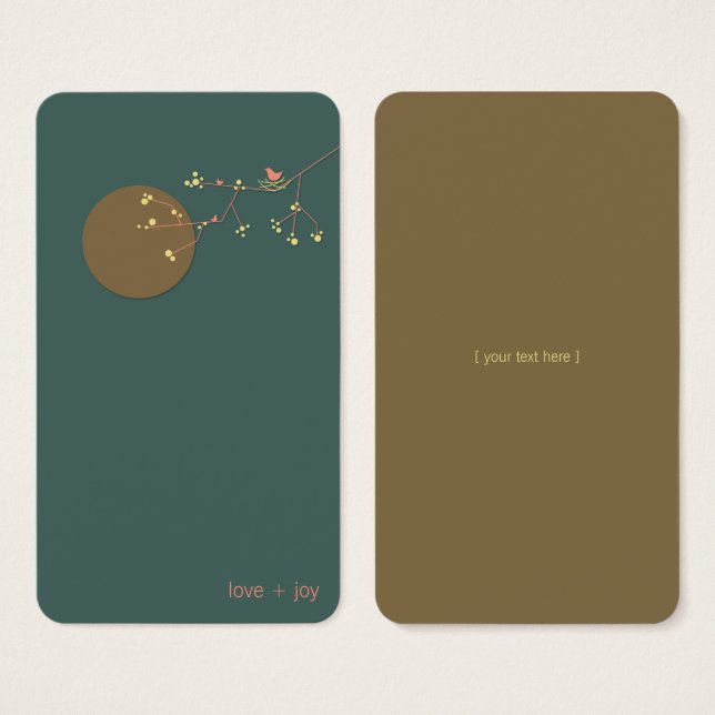 Nesting Bird Family Baby Shower DIY Favor Gift Eti (Anverso y reverso)