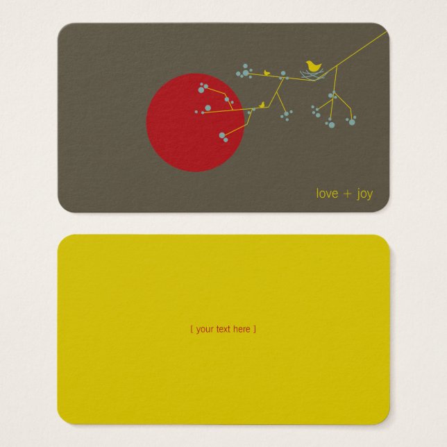 Nesting Bird Family Baby Shower DIY Favor Gift Eti (Anverso y reverso)