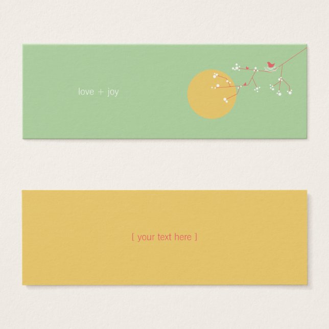 Nesting Bird Family Baby Shower DIY Favor Gift Eti (Anverso y reverso)