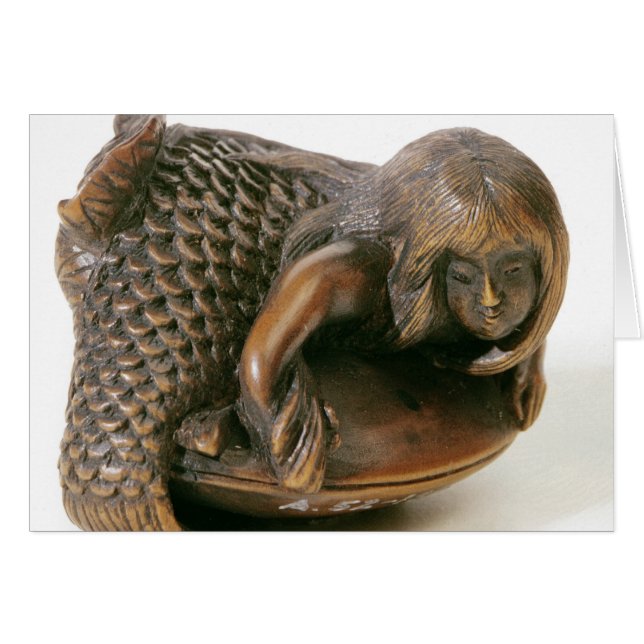Netsuke talló en la forma de una sirena (Anverso (Horizontal))