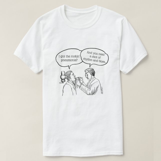 Neumonía de Rockin - Una camiseta de MisterP (Diseño del anverso)