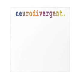 neurodivergente. bloc de notas