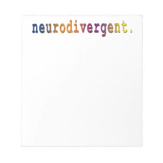neurodivergente. bloc de notas