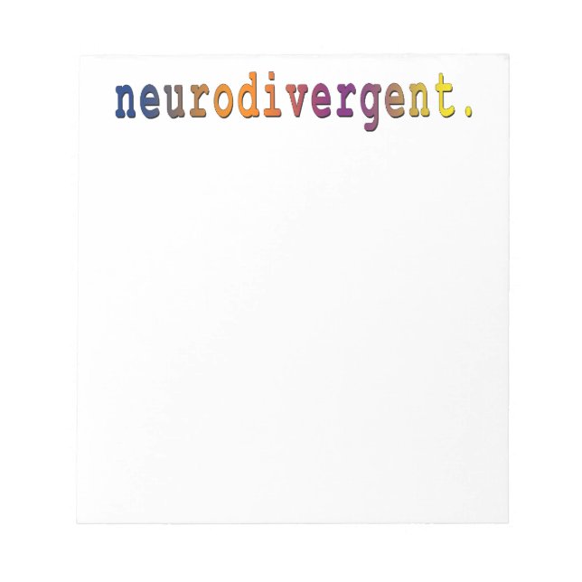 neurodivergente. bloc de notas (Frente)