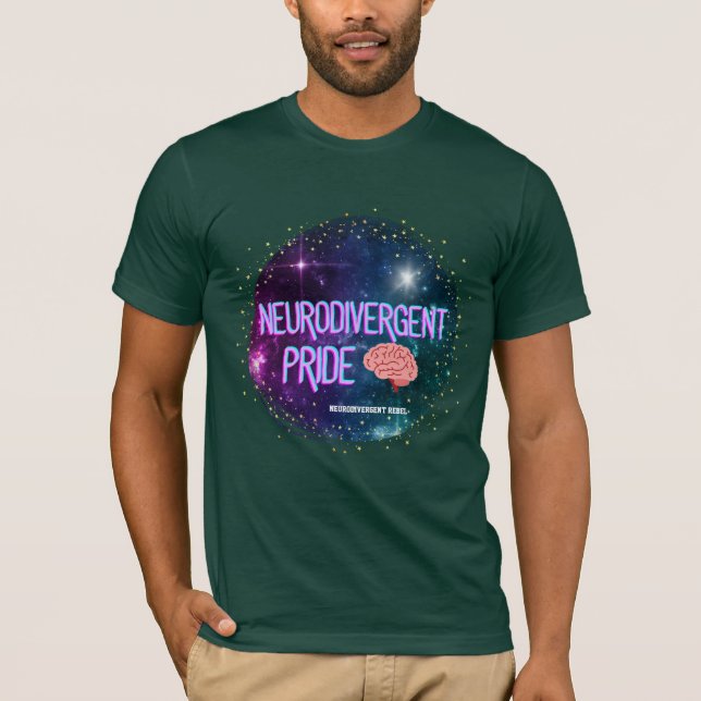 NeuroDivergente Espacio Orgullo Camisa Cerebral (Anverso)