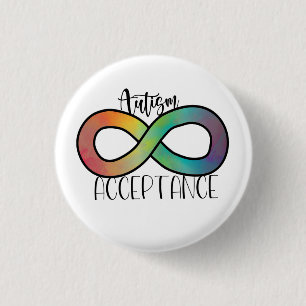 Neurodiversidad Autismo Aceptación Botón Arcoiris