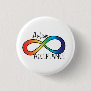 Neurodiversidad Autismo Aceptación Botón Arcoiris