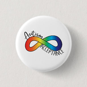 Neurodiversidad Autismo Aceptación Botón Arcoiris