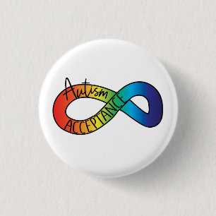 Neurodiversidad Autismo Aceptación Botón Arcoiris