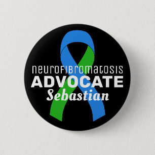 Neurofibromatosis Advocate Ribbon Botón Negro