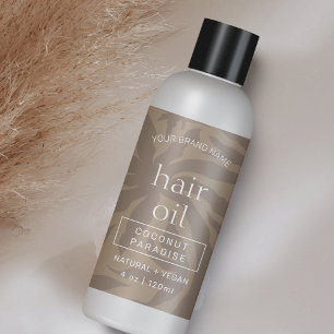 Neutral Beige Moderno Etiqueta Del Frasco Cosmétic