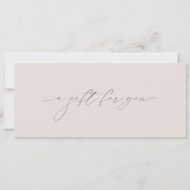 Neutral Beige Tan Elegante Certificado de Regalo M (Anverso)