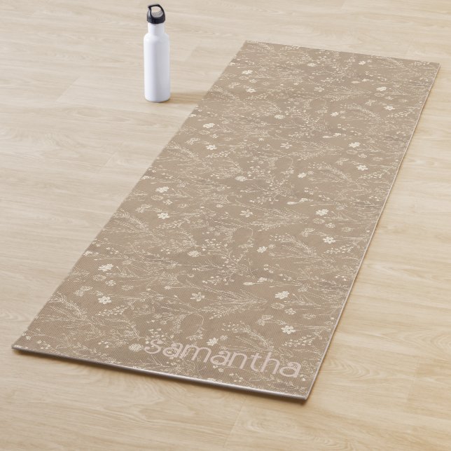 Neutral Botanicals Custom Name Yoga Mat (In situ)