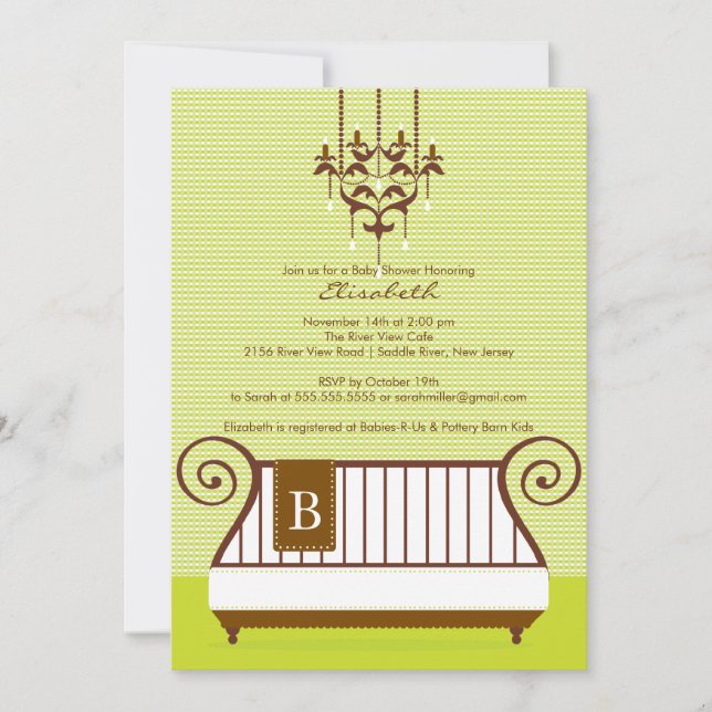 Neutral elegante de la invitación de Baby Shower (Anverso)