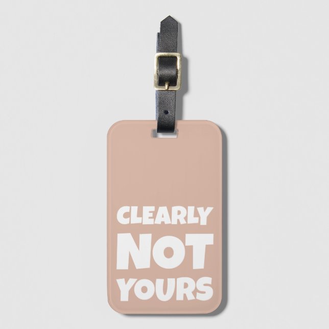 Neutral estilo Retro Funny Etiqueta del equipaje (Anverso vertical)