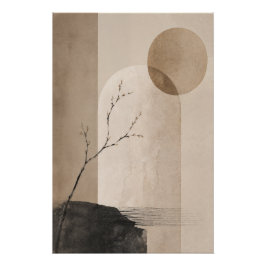 Neutral Japandi Poster – Minimalist Wabi Sabi